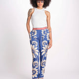 pantalone pigiama con stampa a fiori 344133 LUNA BLUE 26067 farm rio 