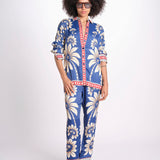 pantalone pigiama con stampa a fiori 344133 LUNA BLUE 26067 farm rio 