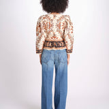 camicia m/l stampa a fiori 344141 MAJESTIC SAND 26069 farm rio 