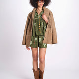 short con ricamo cuori 344171 GREEN L0013 farm rio 