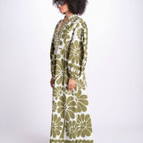 abito lungo con stampa a fiori 344605 PALERMO GREEN 26083 farm rio 