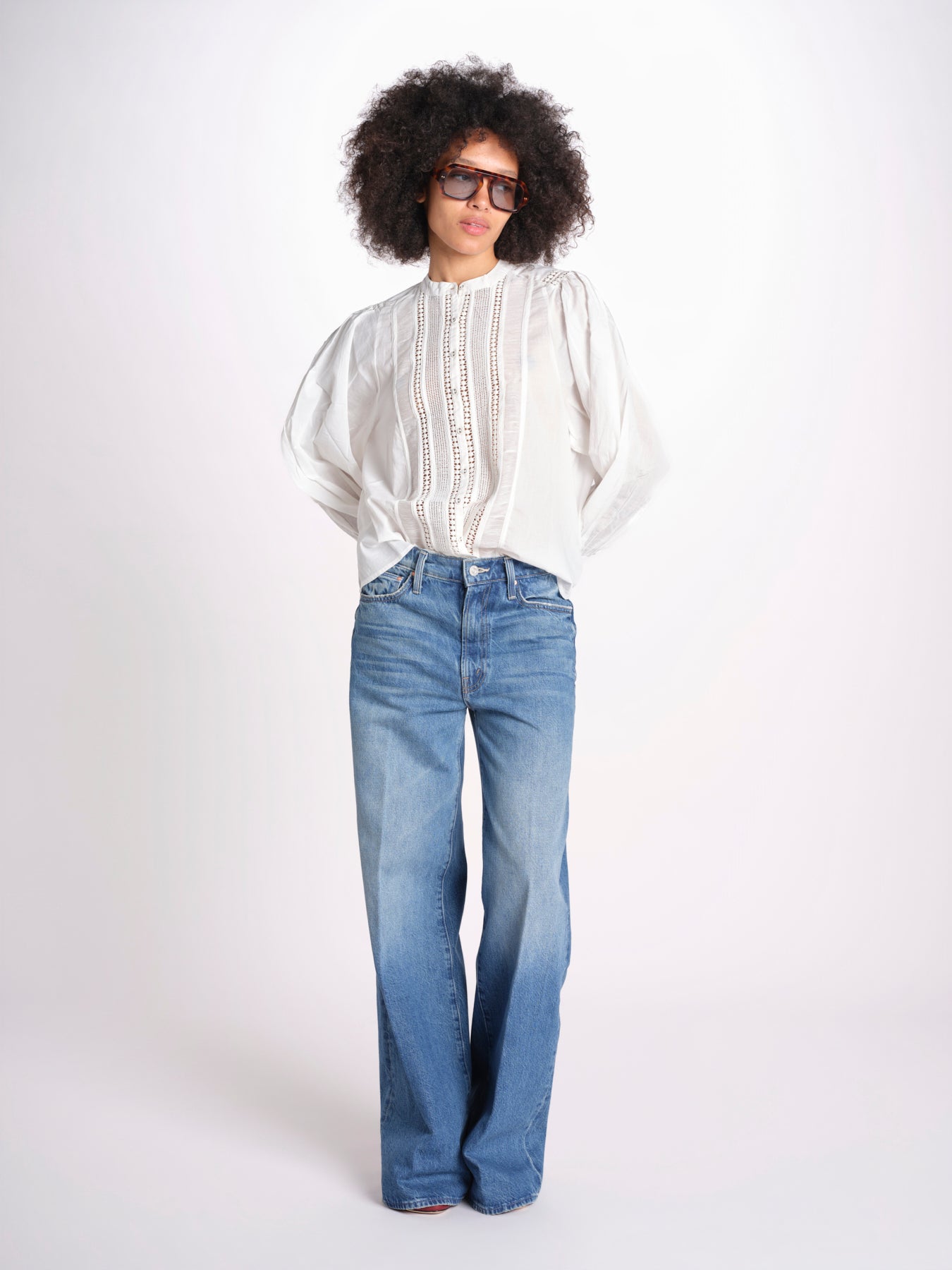 camicia m/l con ajours 347737 OFF-WHITE L0025 farm rio 