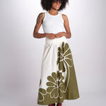 gonna con stampa fiori 350513 PALERMO GREEN 26083 farm rio 