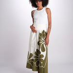 gonna con stampa fiori 350513 PALERMO GREEN 26083 farm rio 