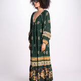 abito lungo stampa paisley 351135 AYLA GREEN 26009 farm rio 