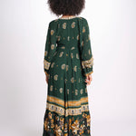 abito lungo stampa paisley 351135 AYLA GREEN 26009 farm rio 
