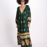 abito lungo stampa paisley 351135 AYLA GREEN 26009 farm rio 