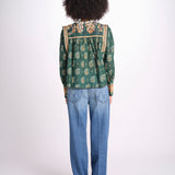 camicia m/l stampa paisley 351137 AYLA GREEN 26009 farm rio 