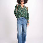 camicia m/l stampa paisley 351137 AYLA GREEN 26009 farm rio 