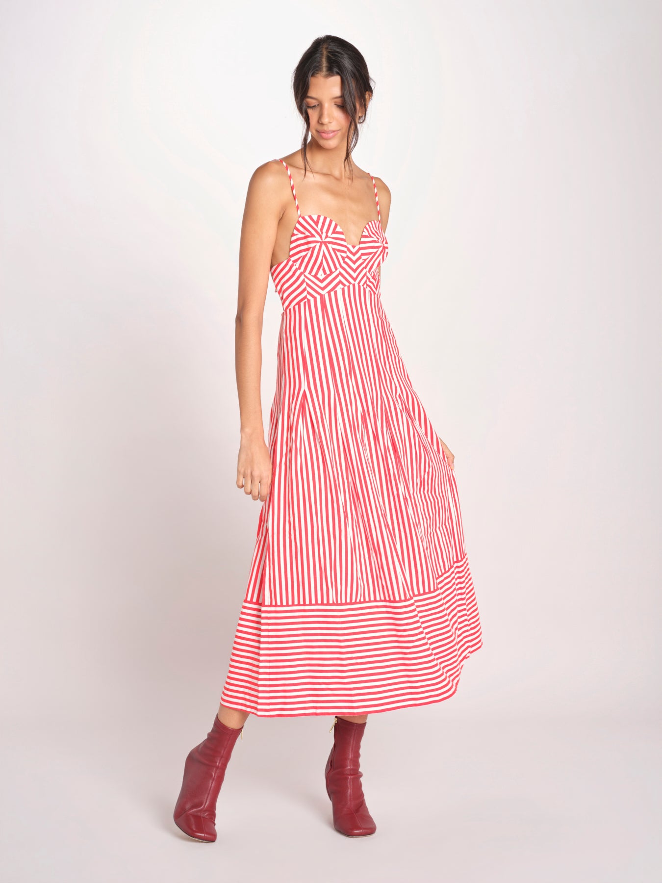 abito a righe con spalline CHECKERED STRIPES 348984 CHECKERED STRIPES farm rio 