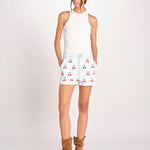 short in denim EMBROIDERED CHERRY 349041 DENIM farm rio 