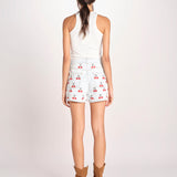 short in denim EMBROIDERED CHERRY 349041 DENIM farm rio 