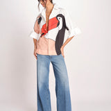 camicia con tucano GRAPHIC BIRDS 348572 BLUSH farm rio 
