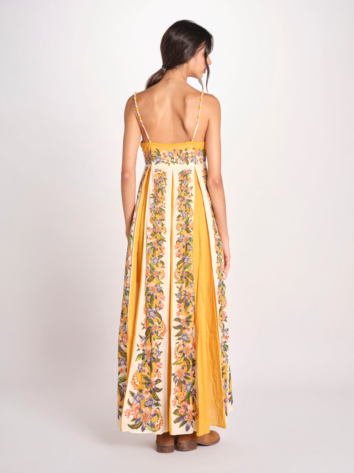 abito lungo a fiori HILO STRIPES DRESS 351309 HILO STRIPES SAND farm rio 