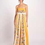 abito lungo a fiori HILO STRIPES DRESS 351309 HILO STRIPES SAND farm rio 