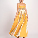 abito lungo a fiori HILO STRIPES DRESS 351309 HILO STRIPES SAND farm rio 