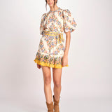 miniabito a fiori HILO STRIPES MINI DRESS 353546 HILO STRIPES SAND farm rio 
