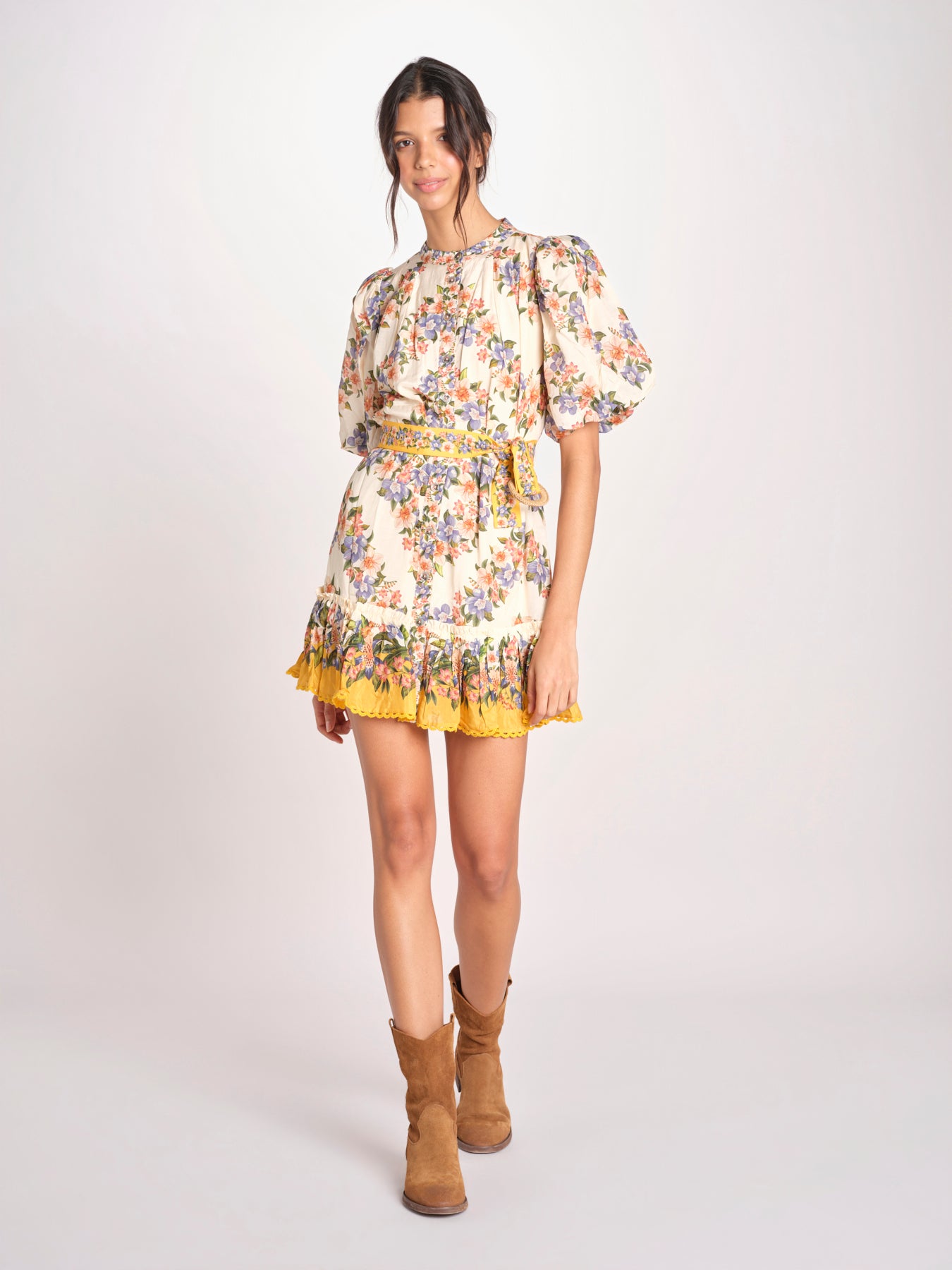miniabito a fiori HILO STRIPES MINI DRESS 353546 HILO STRIPES SAND farm rio 