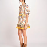 miniabito a fiori HILO STRIPES MINI DRESS 353546 HILO STRIPES SAND farm rio 