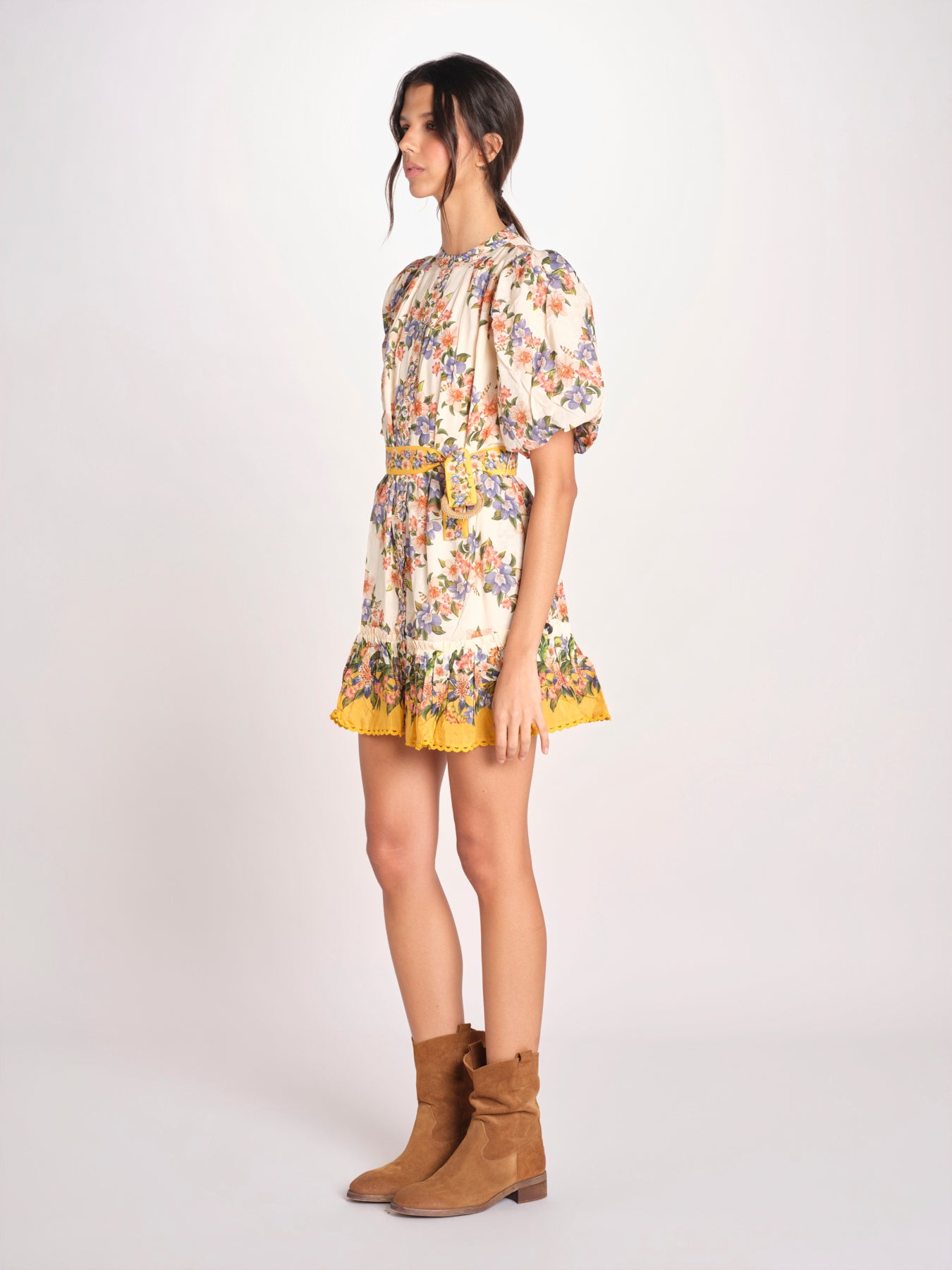 miniabito a fiori HILO STRIPES MINI DRESS 353546 HILO STRIPES SAND farm rio 