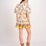 miniabito a fiori HILO STRIPES MINI DRESS 353546 HILO STRIPES SAND farm rio 