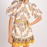 miniabito a fiori HILO STRIPES MINI DRESS 353546 HILO STRIPES SAND farm rio 