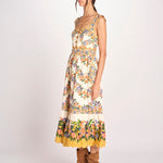 abito longuette a fiori HILO STRIPES SAND MINI DRESS 353553 HILO STRIPES SAND farm rio 