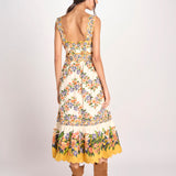 abito longuette a fiori HILO STRIPES SAND MINI DRESS 353553 HILO STRIPES SAND farm rio 