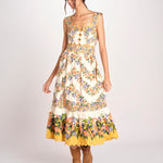abito longuette a fiori HILO STRIPES SAND MINI DRESS 353553 HILO STRIPES SAND farm rio 