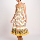 abito longuette a fiori HILO STRIPES SAND MINI DRESS 353553 HILO STRIPES SAND farm rio 
