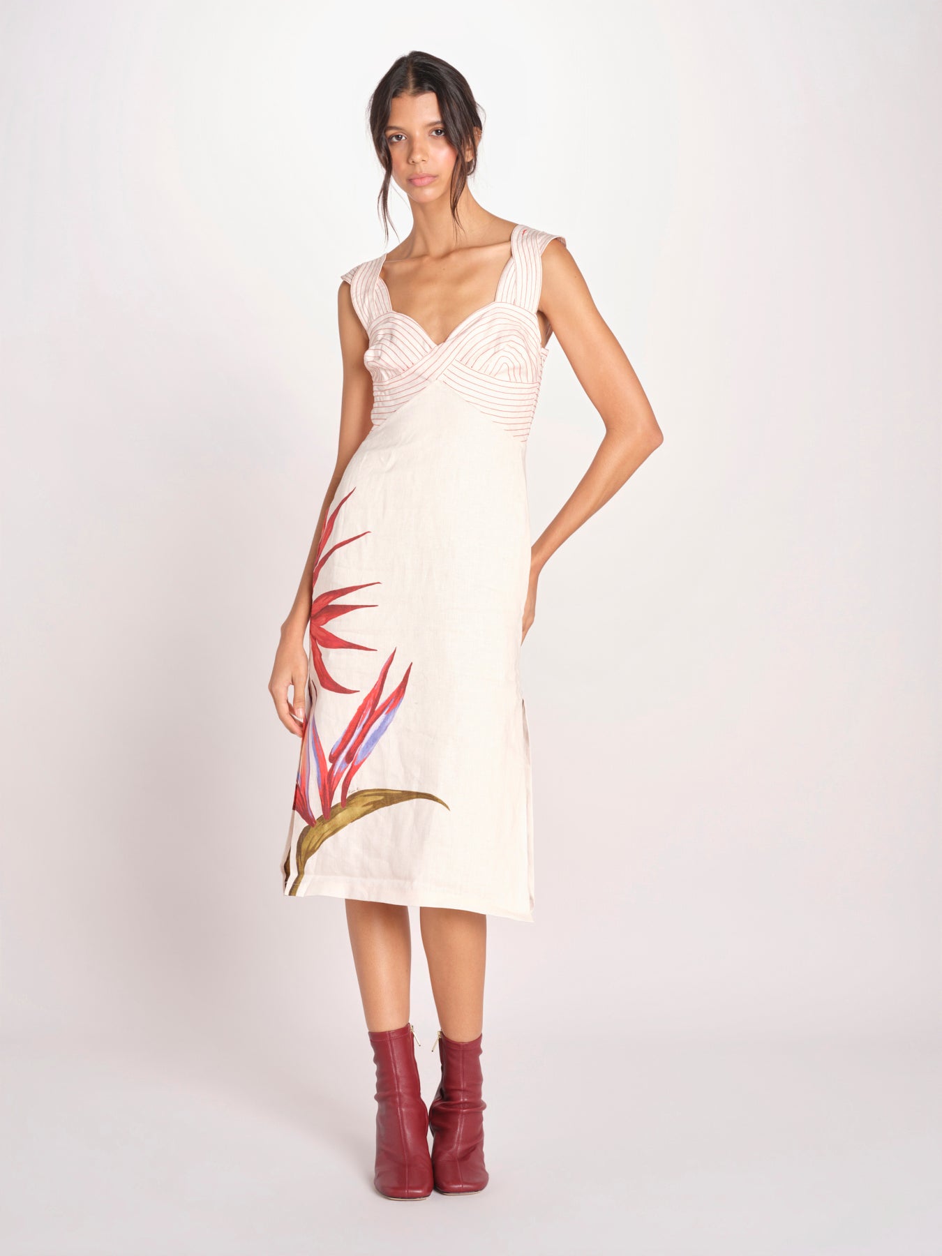 abito con impunture e fiore STRELITZIA SAND 349090 STRELITZIA farm rio 