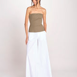 pantalone ove in cotone 40811-400 BIANCO 01 federica tosi 