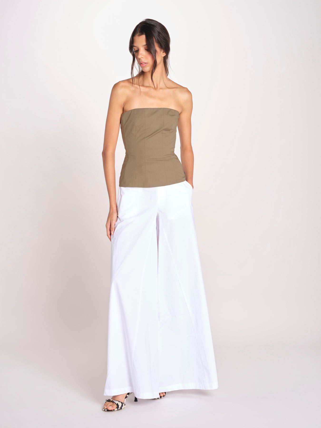 pantalone ove in cotone 40811-400 BIANCO 01 federica tosi 