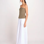 pantalone ove in cotone 40811-400 BIANCO 01 federica tosi 