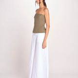 pantalone ove in cotone 40811-400 BIANCO 01 federica tosi 