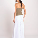 pantalone ove in cotone 40811-400 BIANCO 01 federica tosi 