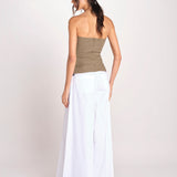 pantalone ove in cotone 40811-400 BIANCO 01 federica tosi 