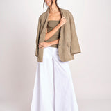 pantalone ove in cotone 40811-400 BIANCO 01 federica tosi 