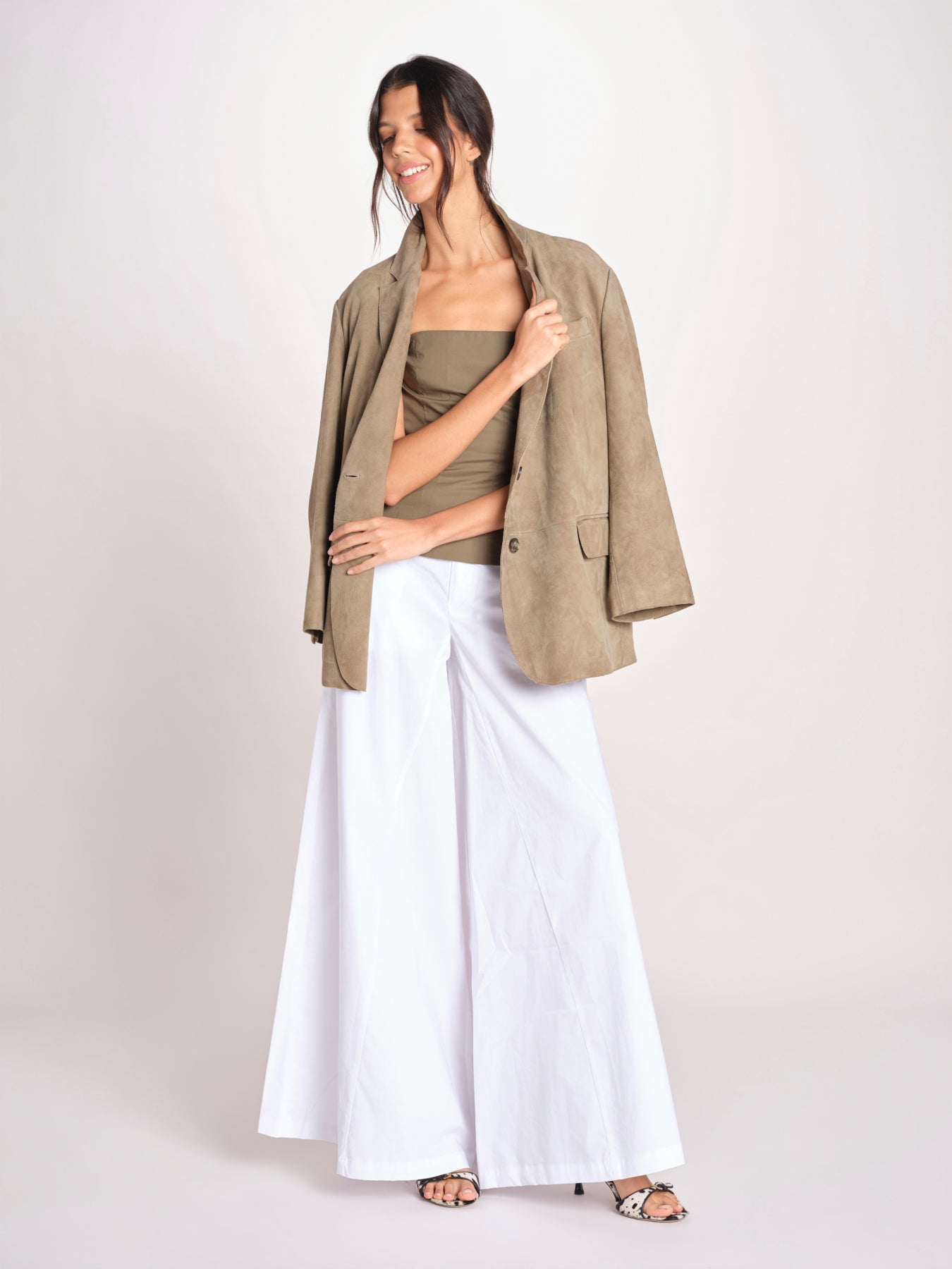 pantalone ove in cotone 40811-400 BIANCO 01 federica tosi 