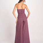 pantalone over in cotone 40811-400 MELANZANA 18 federica tosi 
