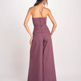 pantalone over in cotone 40811-400 MELANZANA 18 federica tosi 