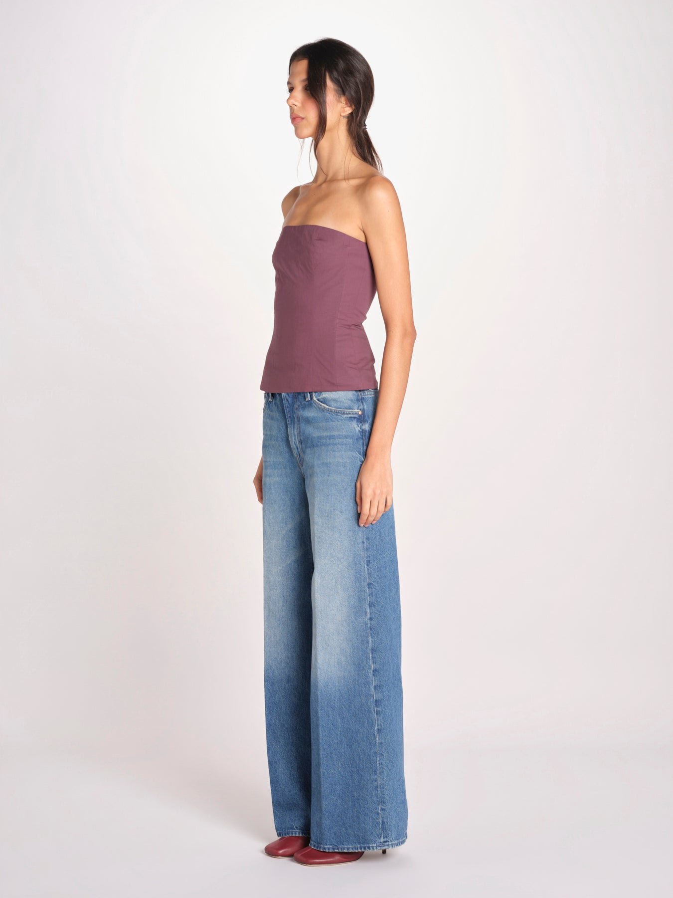 top bustier in cotone 41360-400 MELANZANA 18 federica tosi 