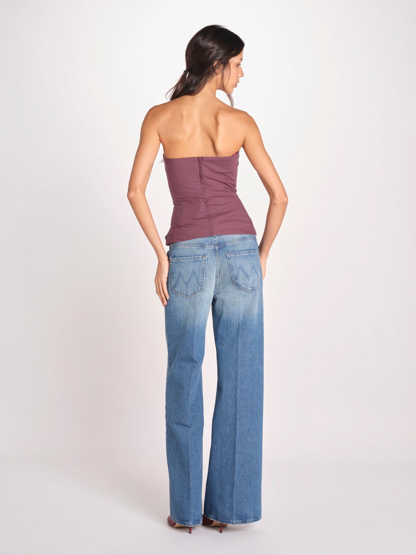 top bustier in cotone 41360-400 MELANZANA 18 federica tosi 