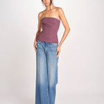 top bustier in cotone 41360-400 MELANZANA 18 federica tosi 