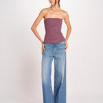 top bustier in cotone 41360-400 MELANZANA 18 federica tosi 