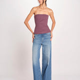 top bustier in cotone 41360-400 MELANZANA 18 federica tosi 