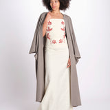 abito lungo con bustier ricamato ANOUK JA018 MILK fortela 
