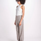 pantalone in principe di galles 16P005CO251 P671 BROWN MULTI ines de la fressange 