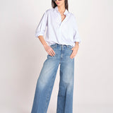 camicia a quadretti 16T524CO252 P115 WHITE ines de la fressange 