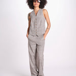gilet in galles 16V528CO251 P671 BROWN ines de la fressange 